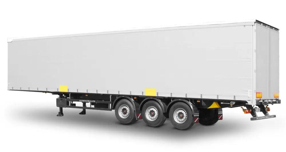 Schwarzmüller 3-axle sliding tarpaulin platform semitrailer - combined transport