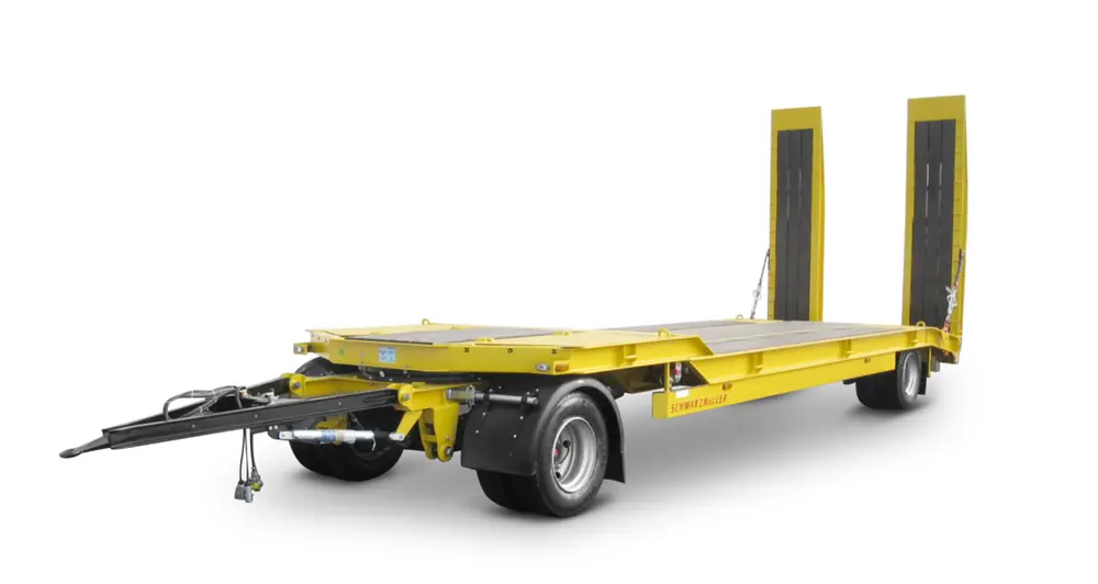 Schwarzmüller 2-axle low loader trailer with offset platform