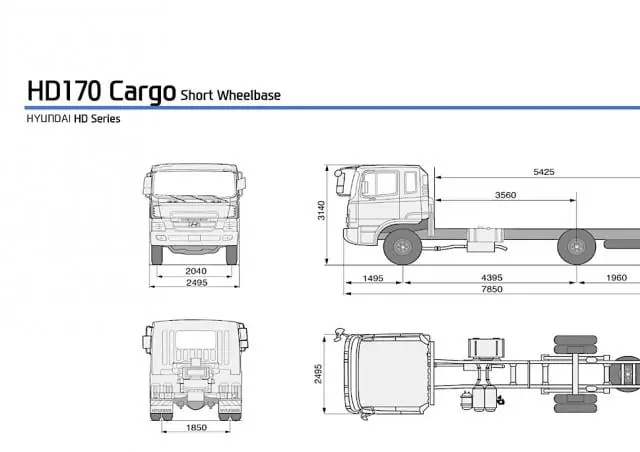 Hyundai Commercial Vehicles HD170 4x2 D6AB-d
