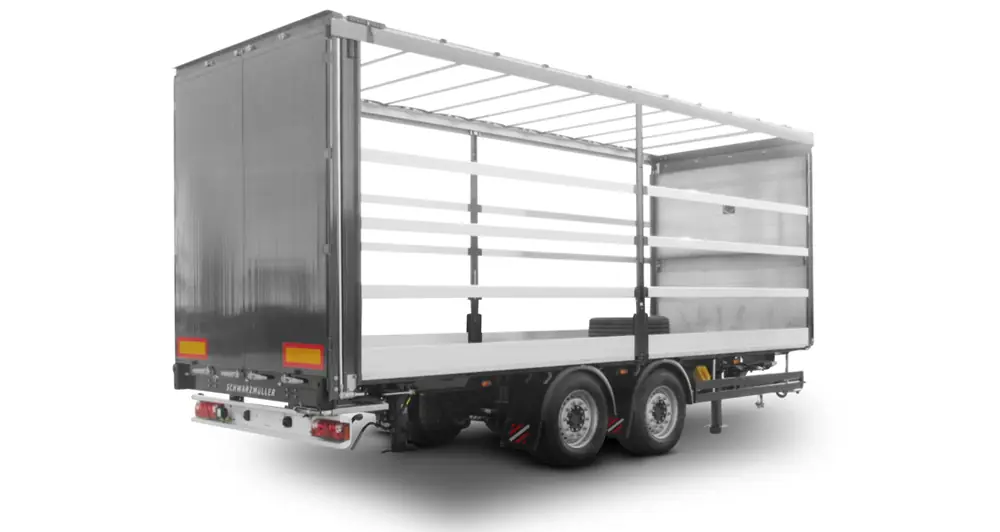 Schwarzmüller Centre-axle sliding tarpaulin platform trailer