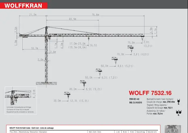 Wolffkran 7532.16 cross