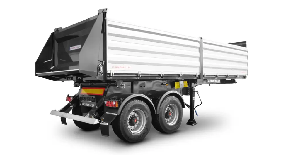 Schwarzmüller 2-axle 3-way tipper semitrailer - building site