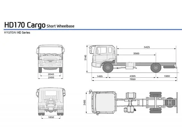 Hyundai Commercial Vehicles HD170 4x2 D6GA28