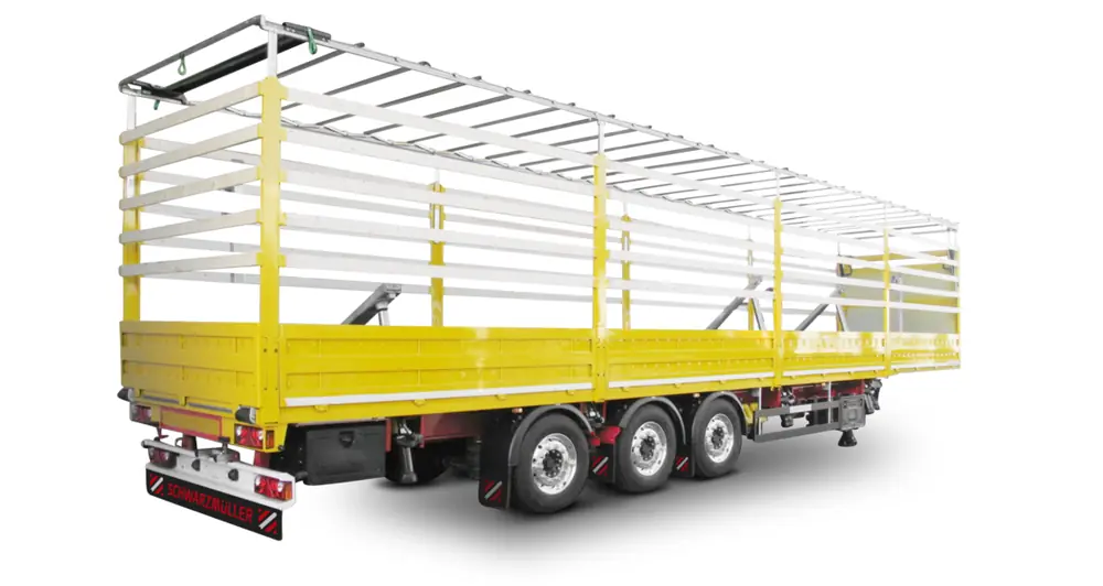 Schwarzmüller 3-axle lightweight platform semitrailer - coil - inclined loader